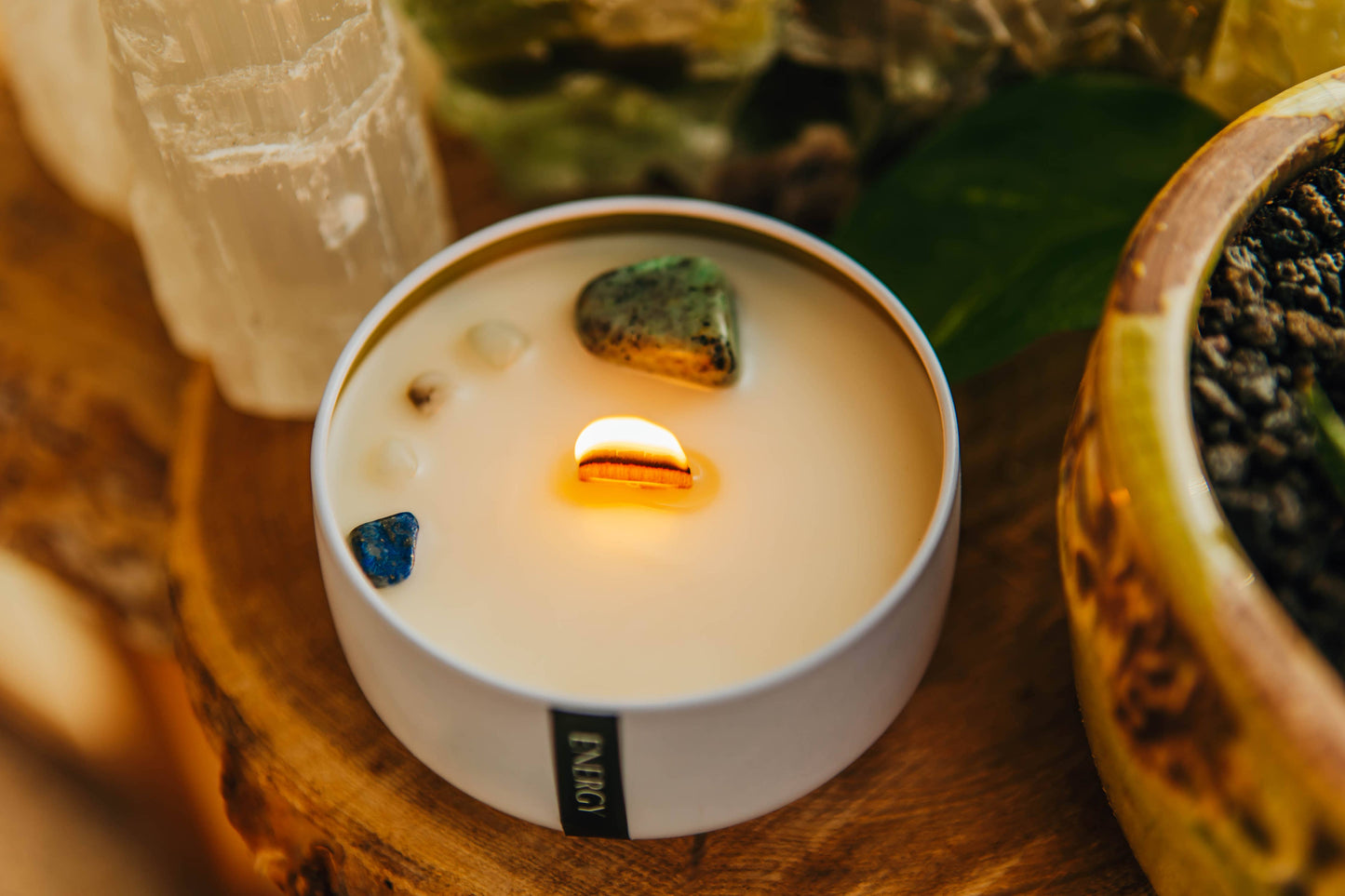 Energy 4oz Wooden Wick Candle