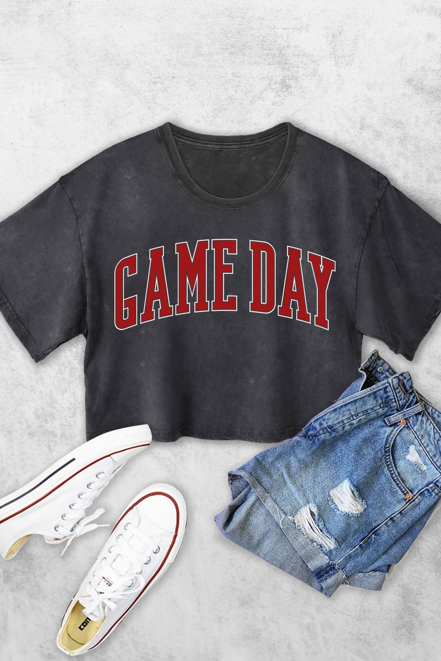 Game Day Puff Vintage Graphic Crop Top