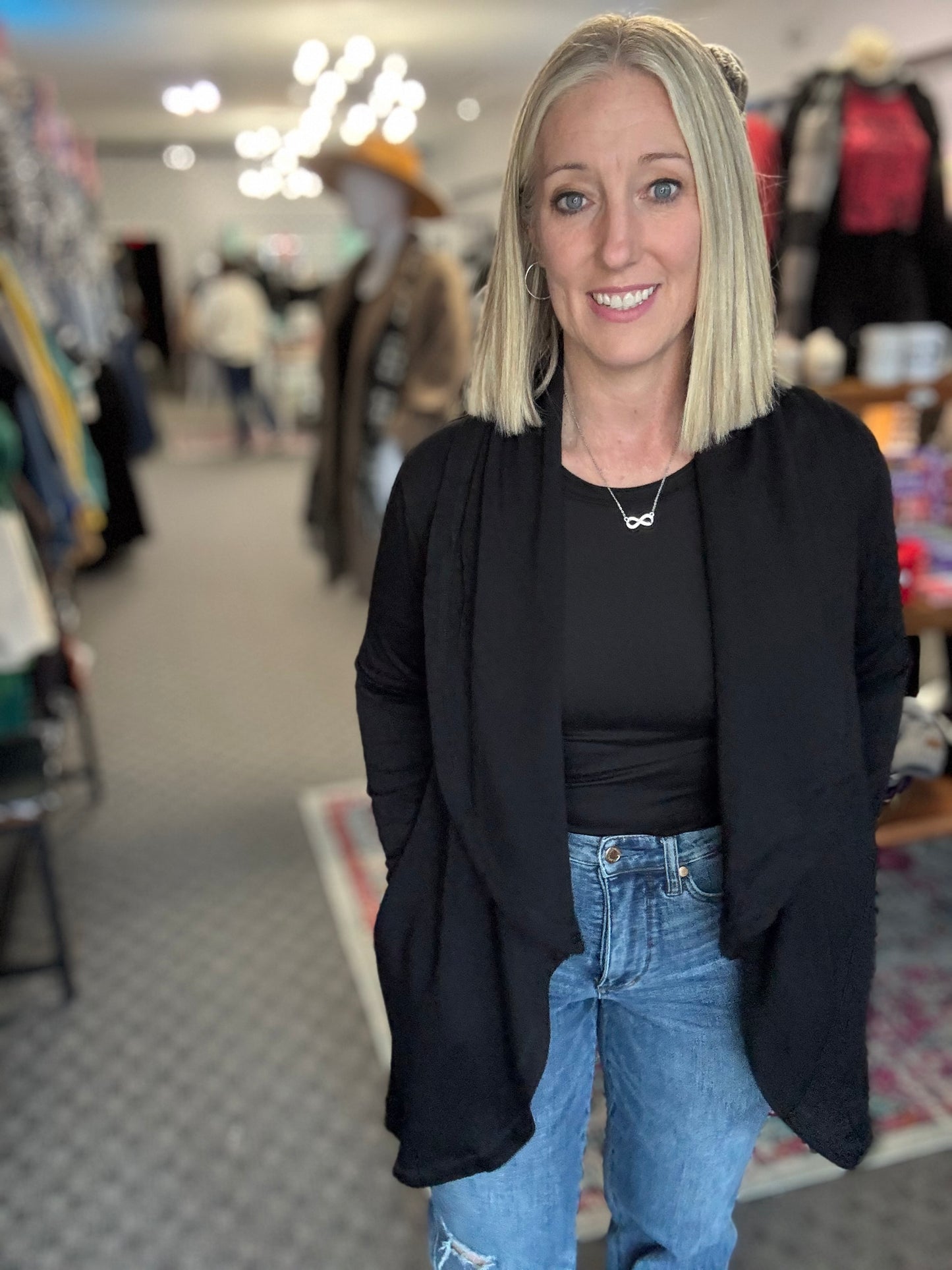 Fleece Lined Flowy Cardigan