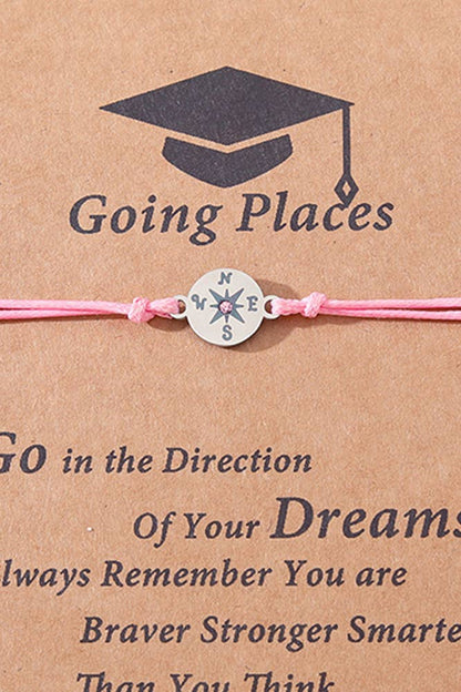 Graduation Gifts Compass Bracelet with Graduation Cards