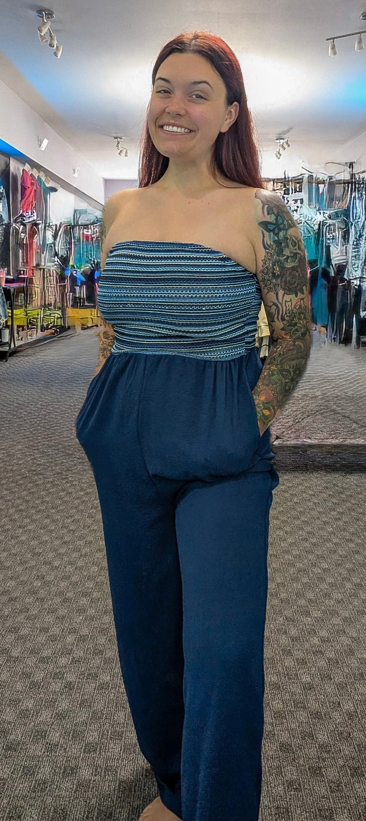 One piece Striped Jumpsuit