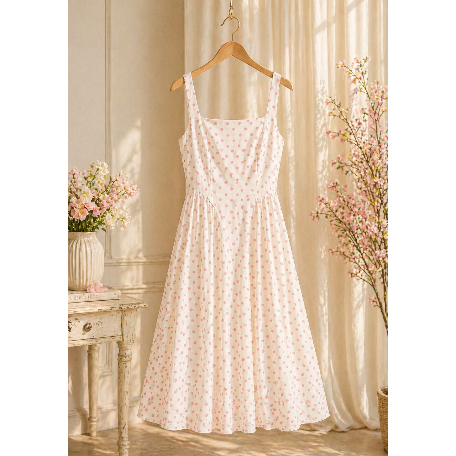 Romantic Polka Dot Dress