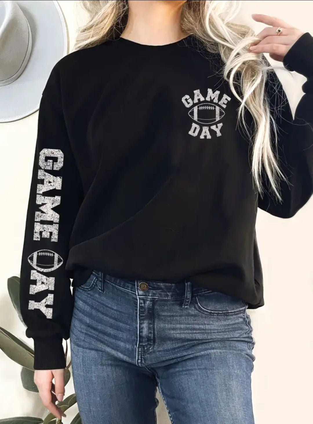 Game Day Puff Terry Sweatshirt W/Game Day Sleeve