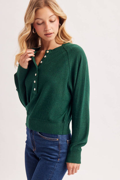 Half-Button Knit Sweater