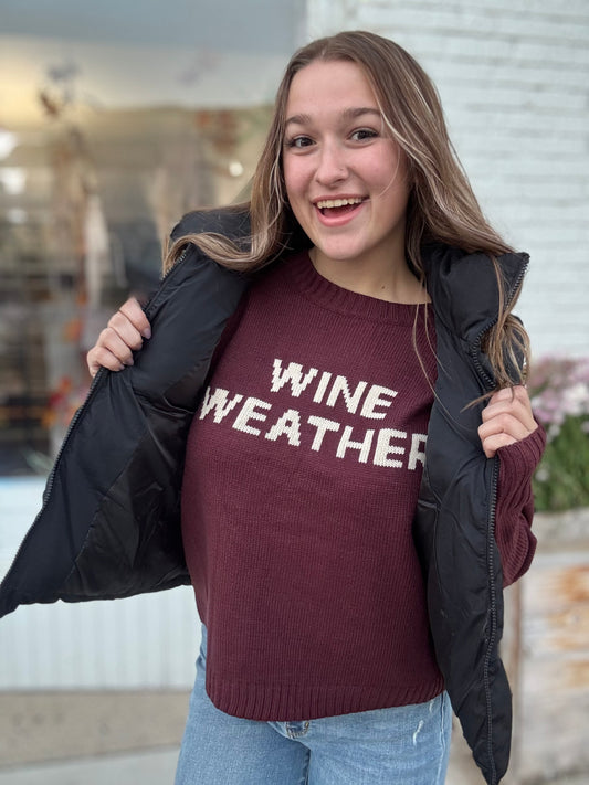 Wine Weather Sweater