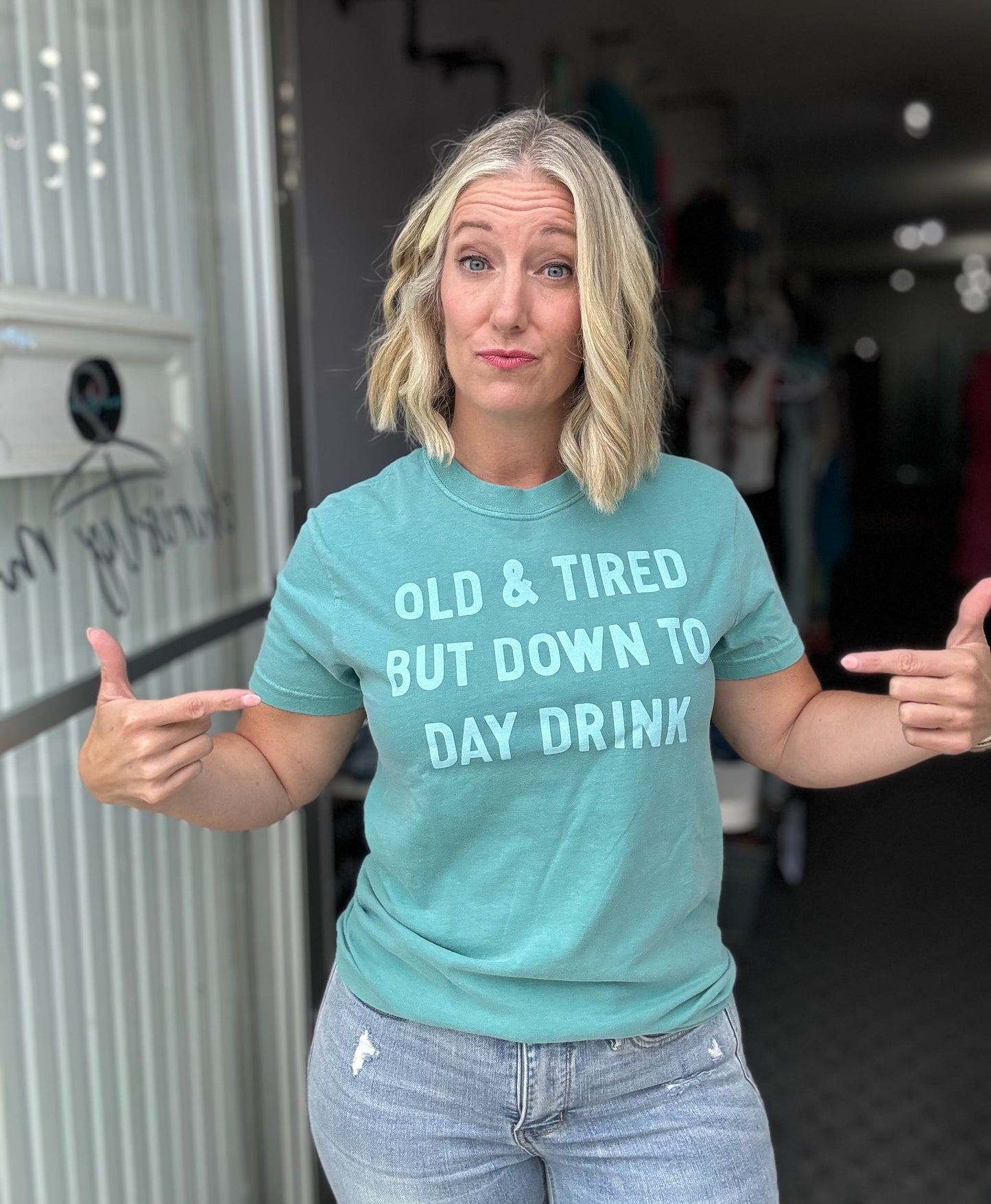 Old & Tired But Down to Daydrink Graphic Tee