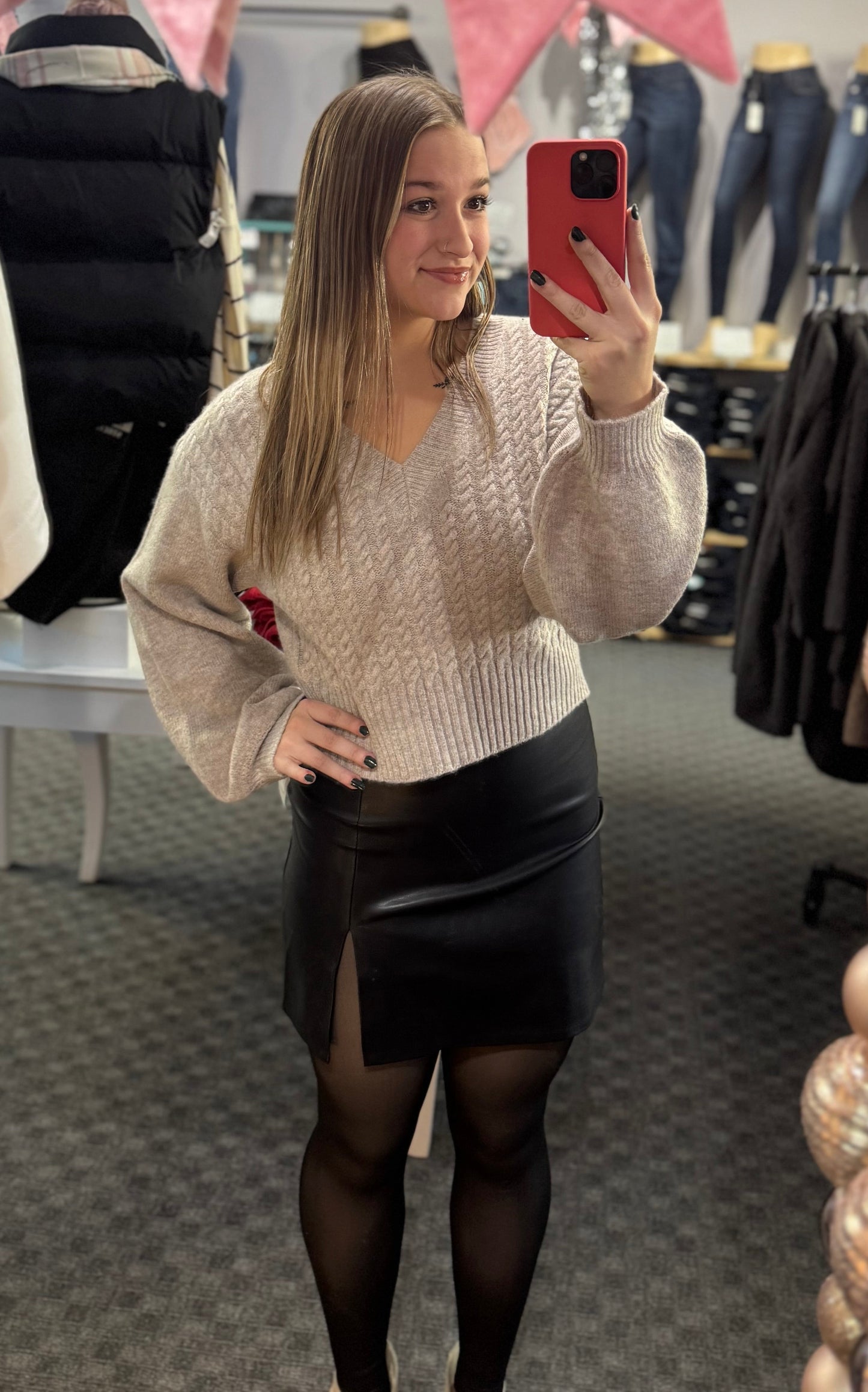 Sheer Fleece Lined Tights
