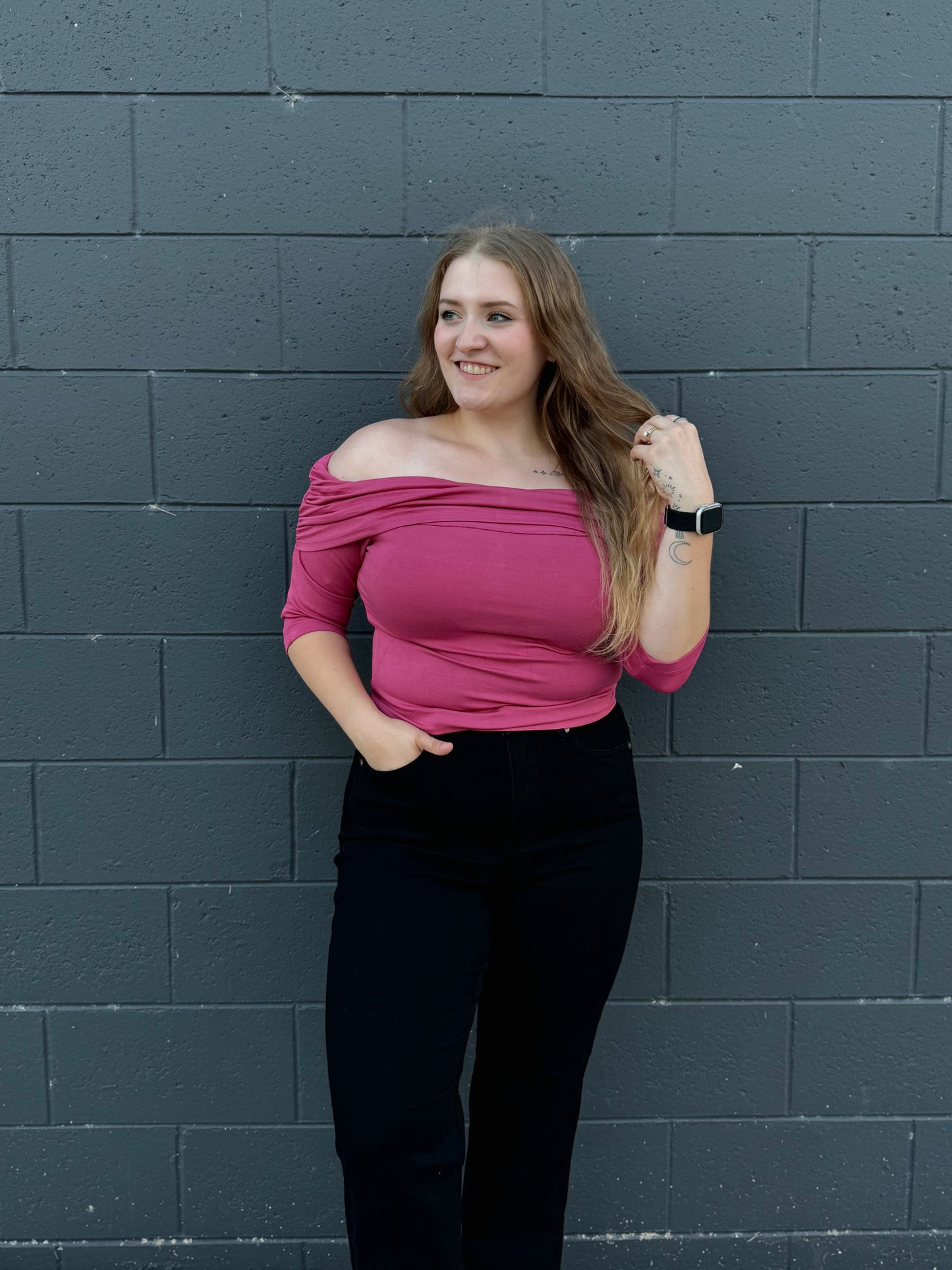 Off The Shoulder Ruched Top