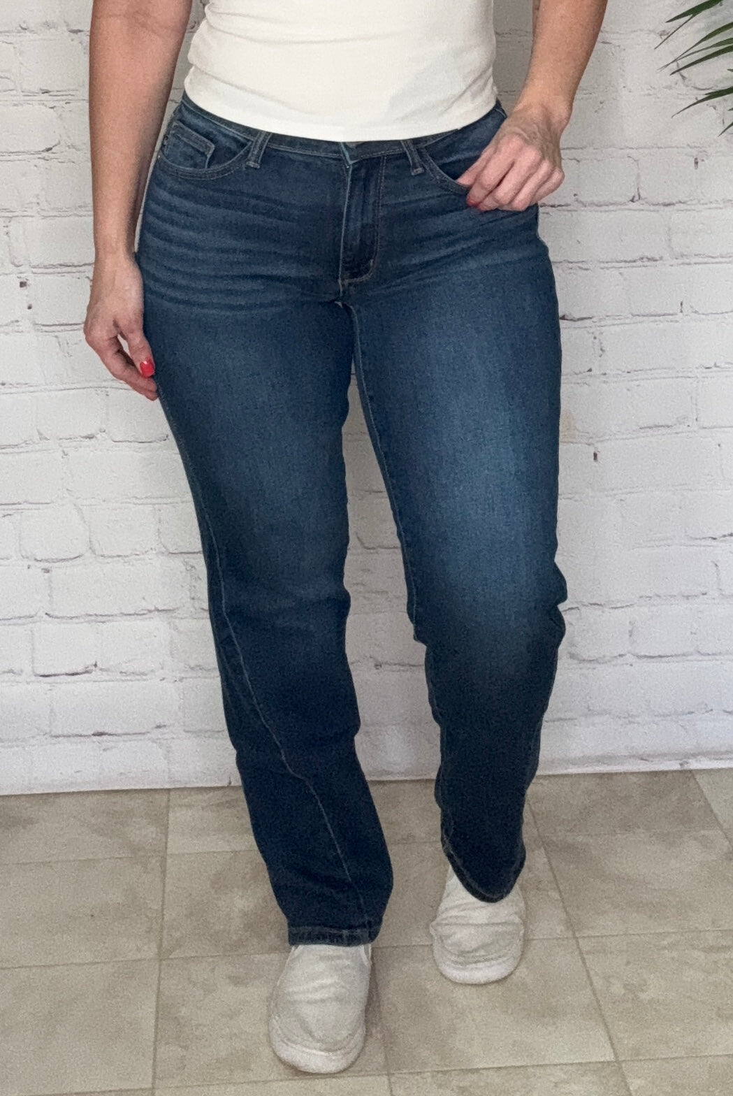 Judy Blue Side Seam Detail Straight Leg