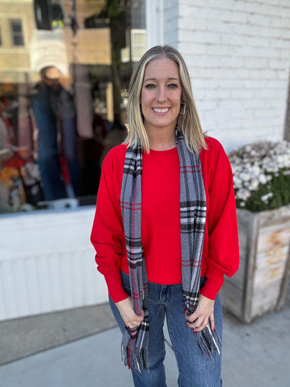 Lightweight Red Knit Sweater