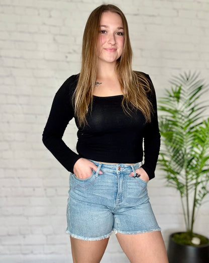 Judy Blue Western Embroidery Detail Shorts