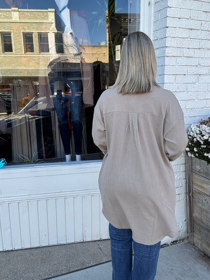 Edith Long Shacket with Pockets