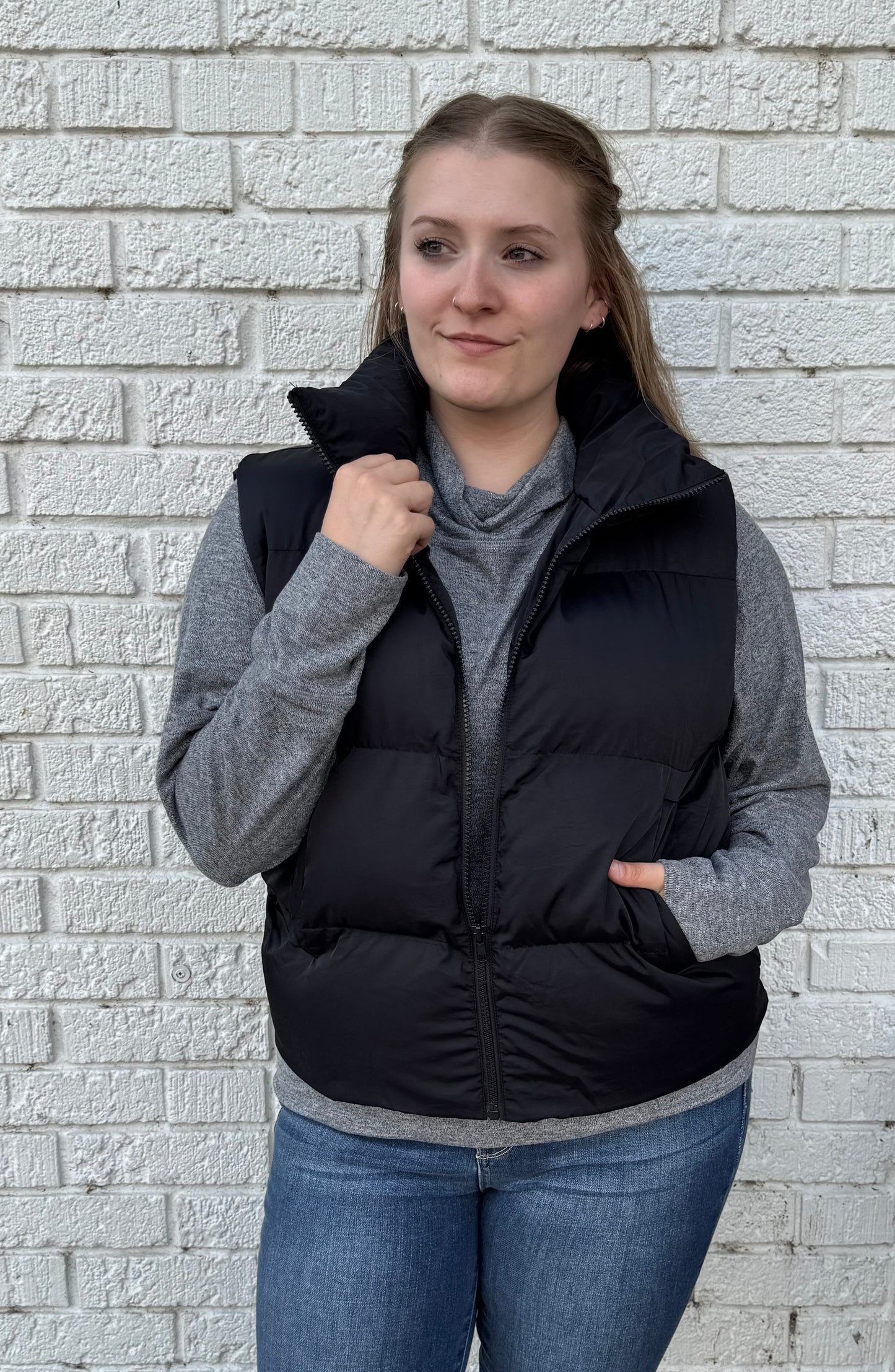 Mono B Brushed Cowl Neck Pullover