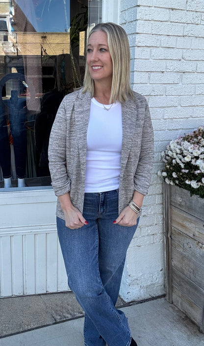 Classy Knit Toffee Blazer