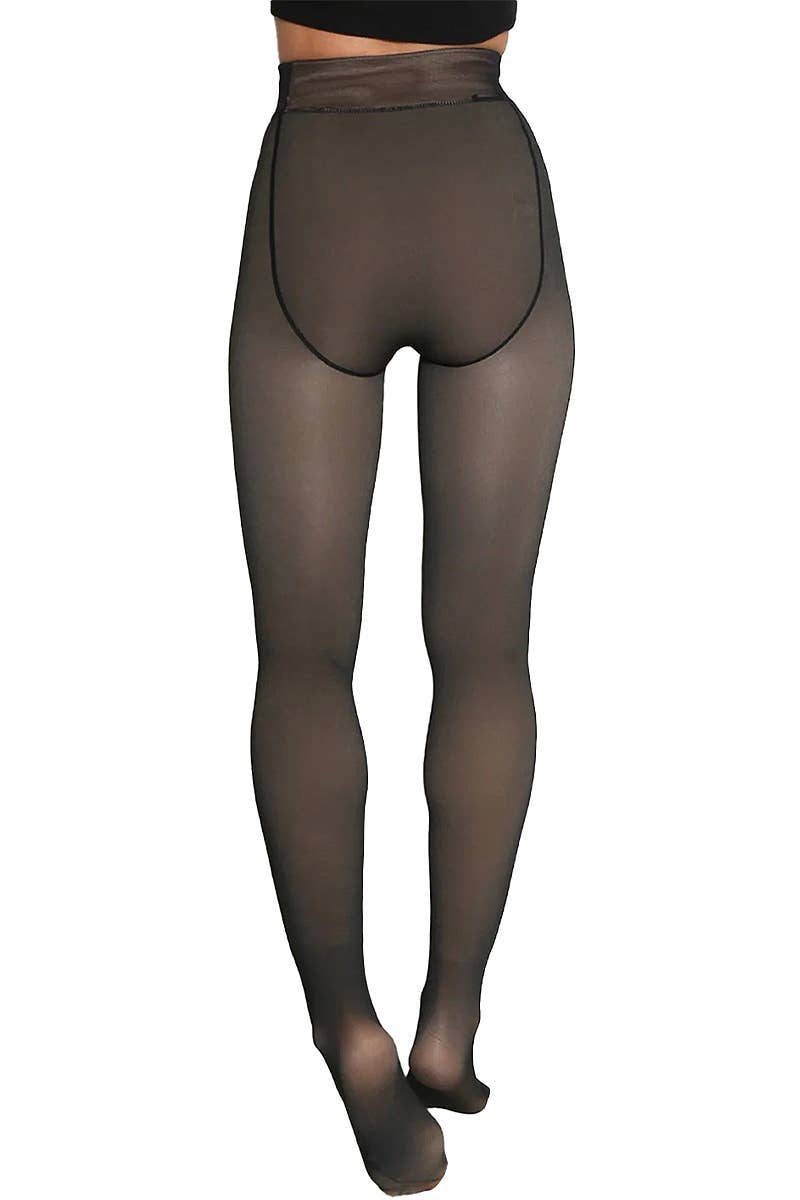 Sheer Fleece Lined Tights