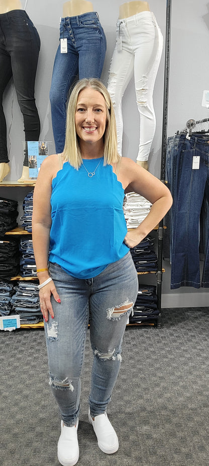 Judy Blue "So Damn Cute" Tall Distressed Jeans