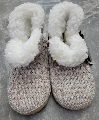 Hand Knitted Coconut Button Slippers