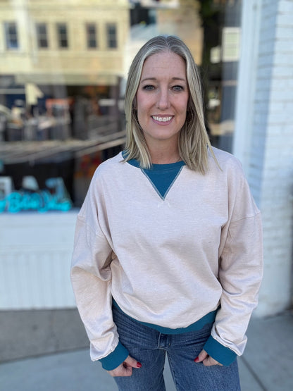 Contrast Color Sweatshirt