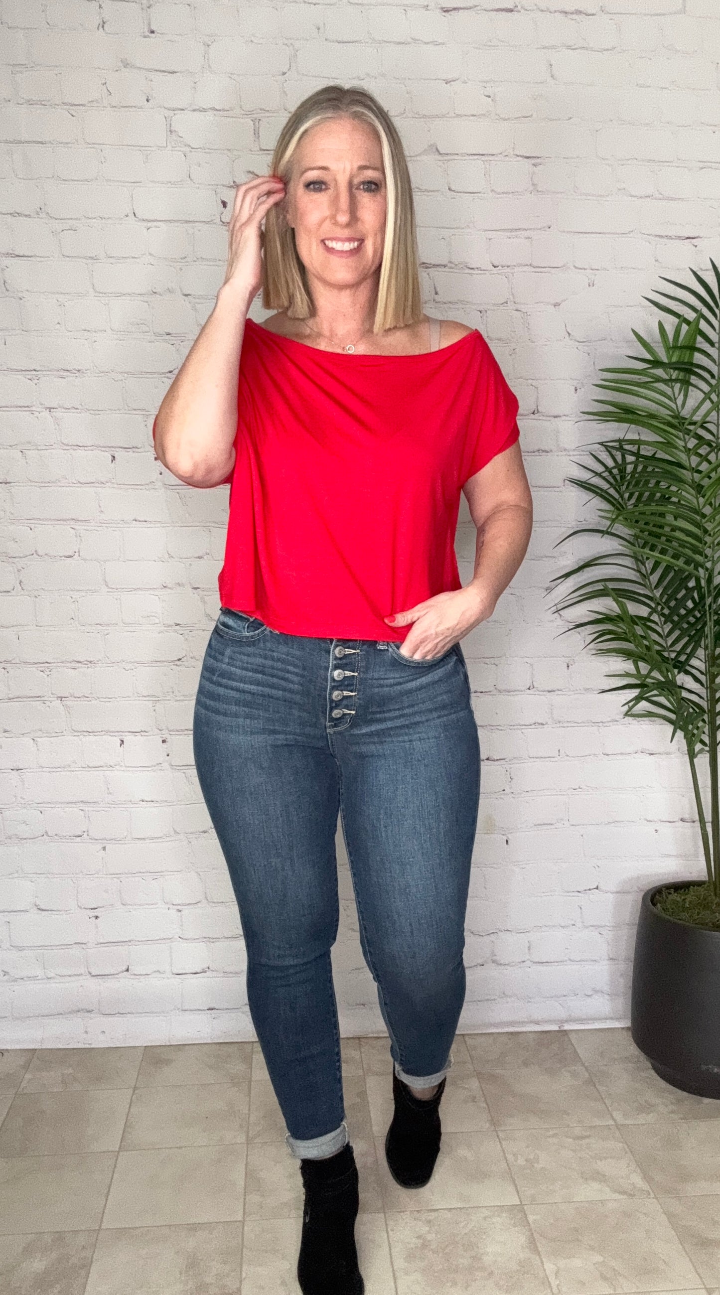 Judy Blue Hi Rise Button Fly Skinny