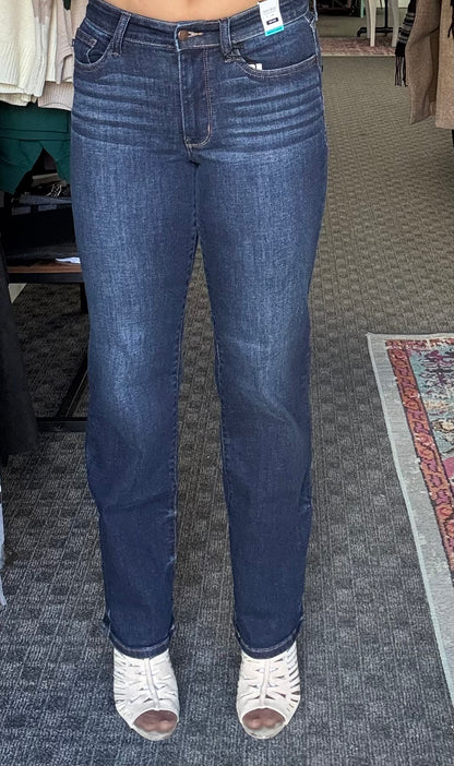 Reg/Plus S/R/L Mid-Rise "Stunners" Dark Wash Straight