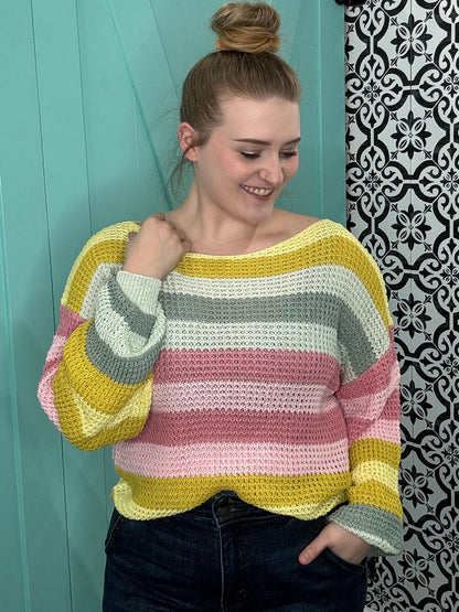 Multi Color Loose Fit Sweater