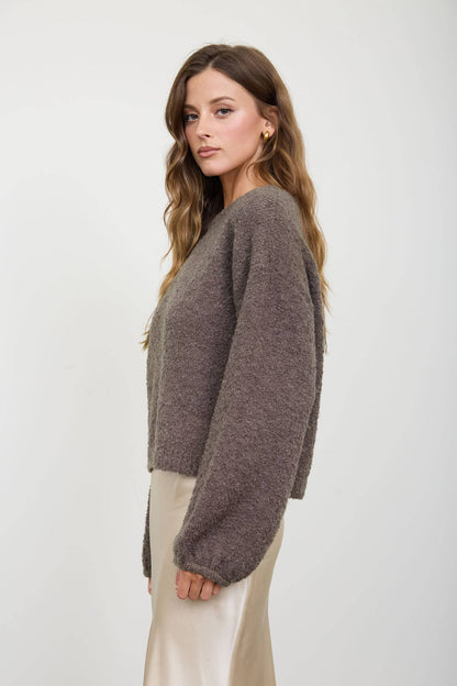 Long Sleeve Fuzzy Sweater