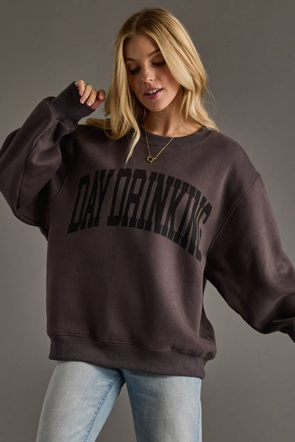 Charcoal & Black Day Drinking Sweatshirt