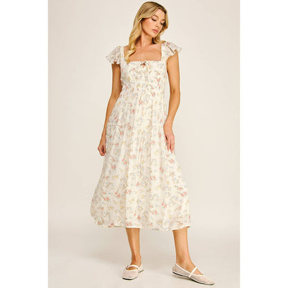 Soft Bloom Midi Dress
