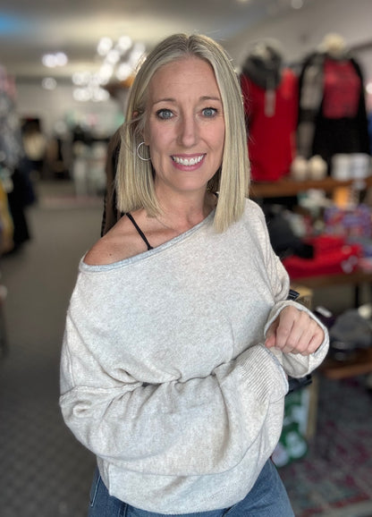 Boat Neck Cozy Pullover