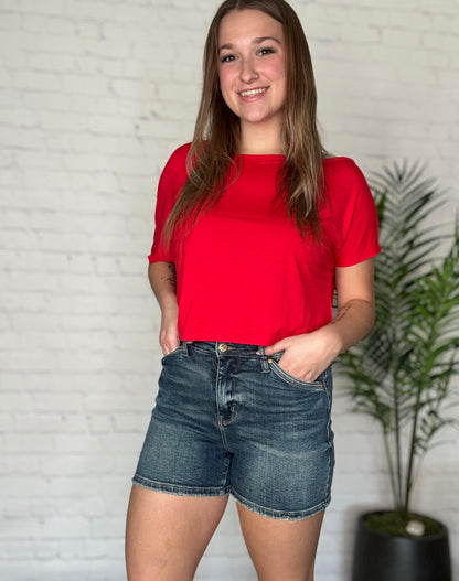 Judy Blue Cute Back Pocket Shorts