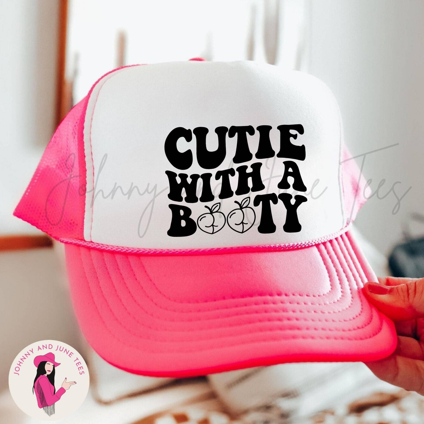 Cutie With A Booty Retro Trucker Cap