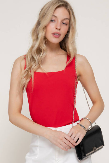 Sleeveless Square Neck Top