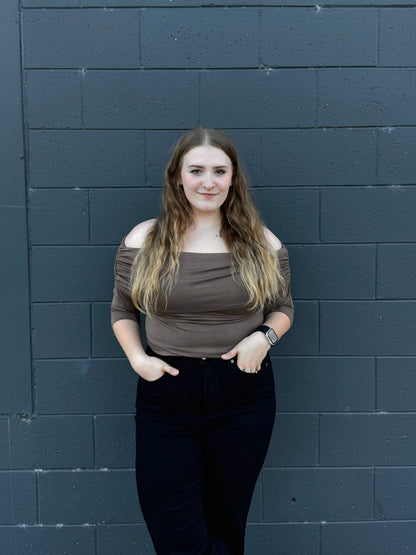 Off The Shoulder Ruched Top