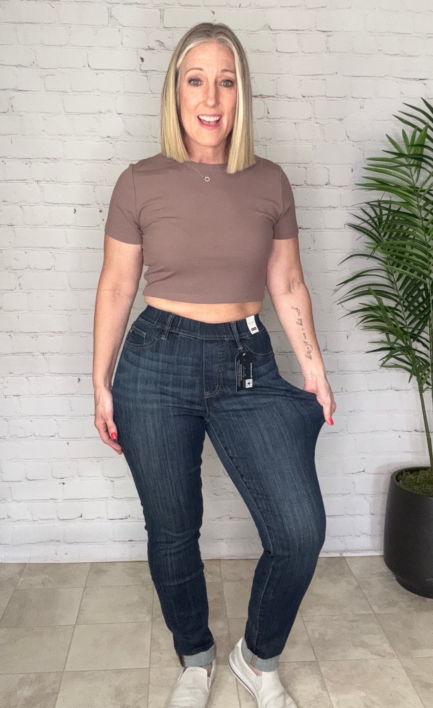 Judy Blue Pull On Double Cuff Slim
