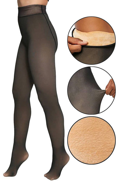 Sheer Fleece Lined Tights