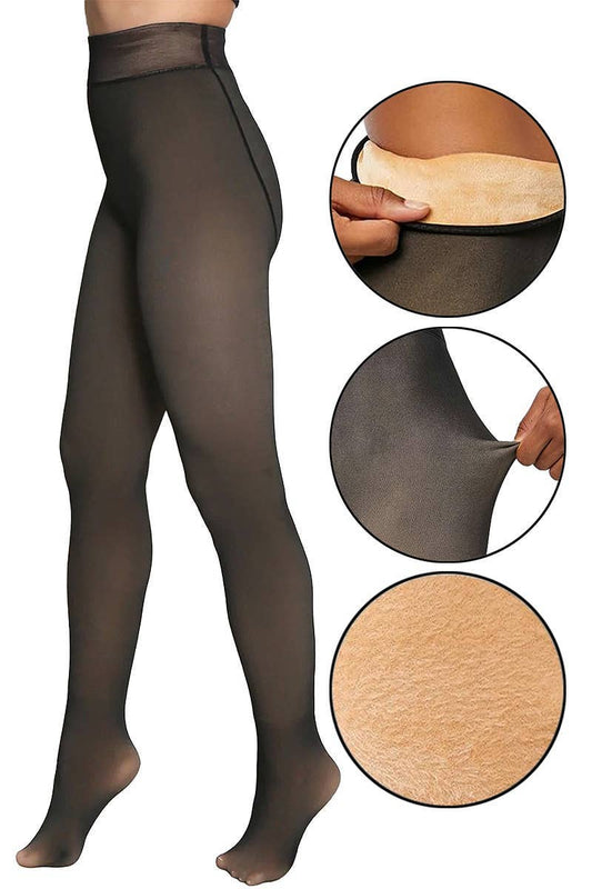 Sheer Fleece Lined Tights