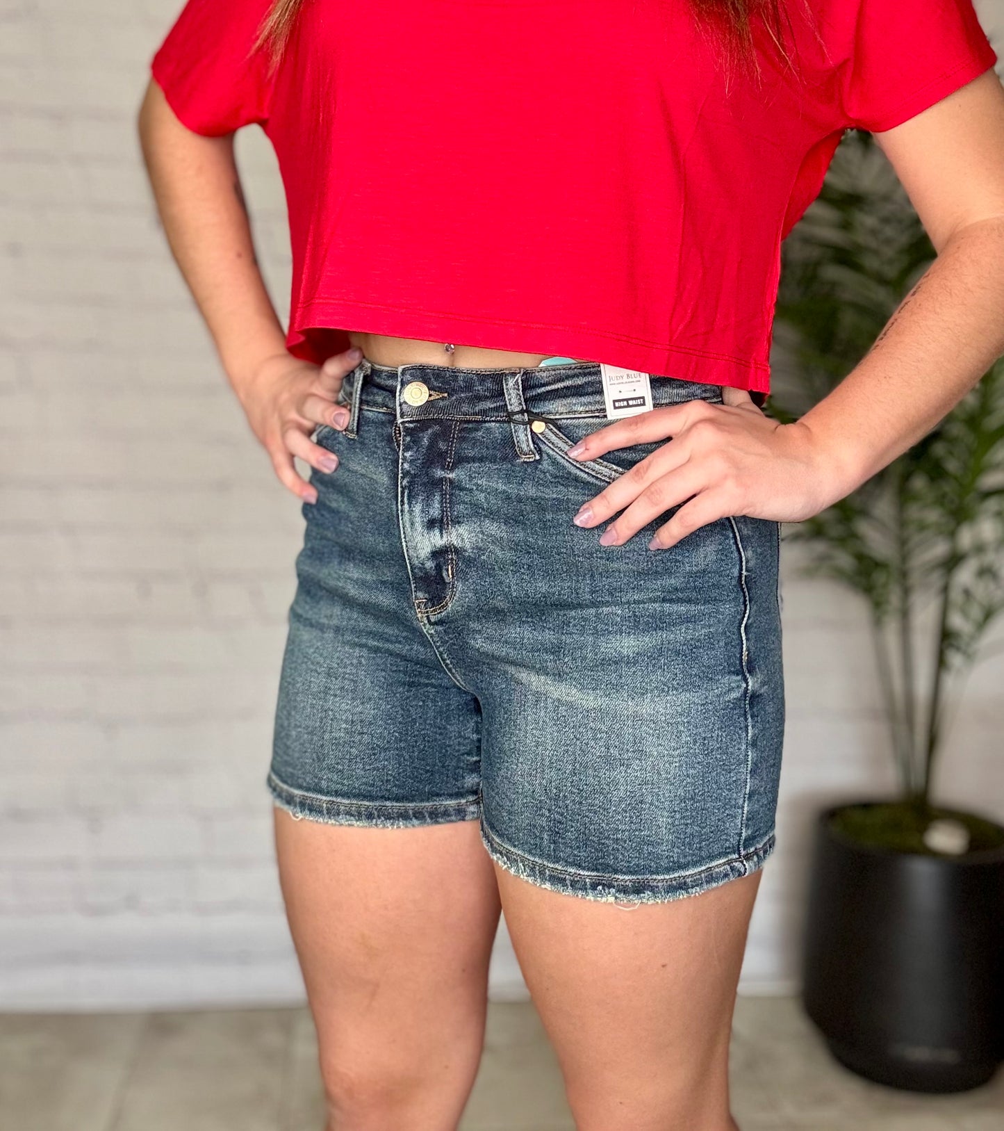 Judy Blue Cute Back Pocket Shorts