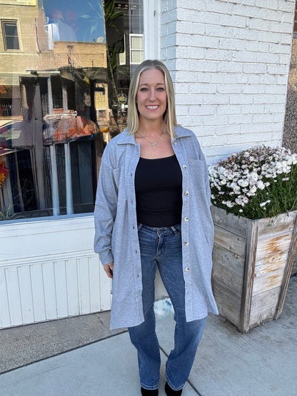 Edith Long Shacket with Pockets