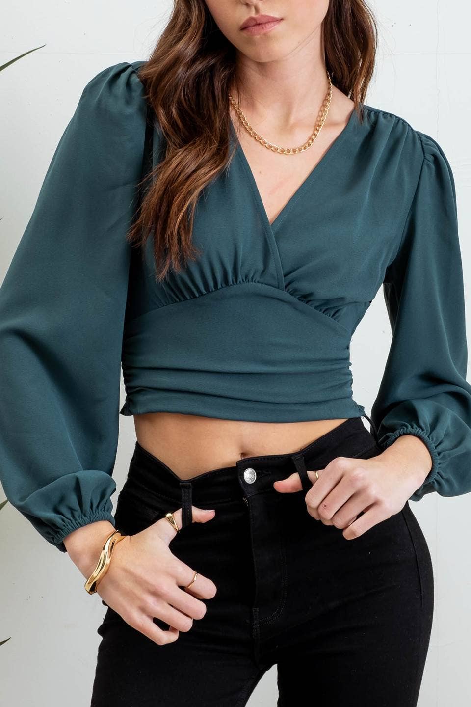 Flirty Long Sleeve Crop Top