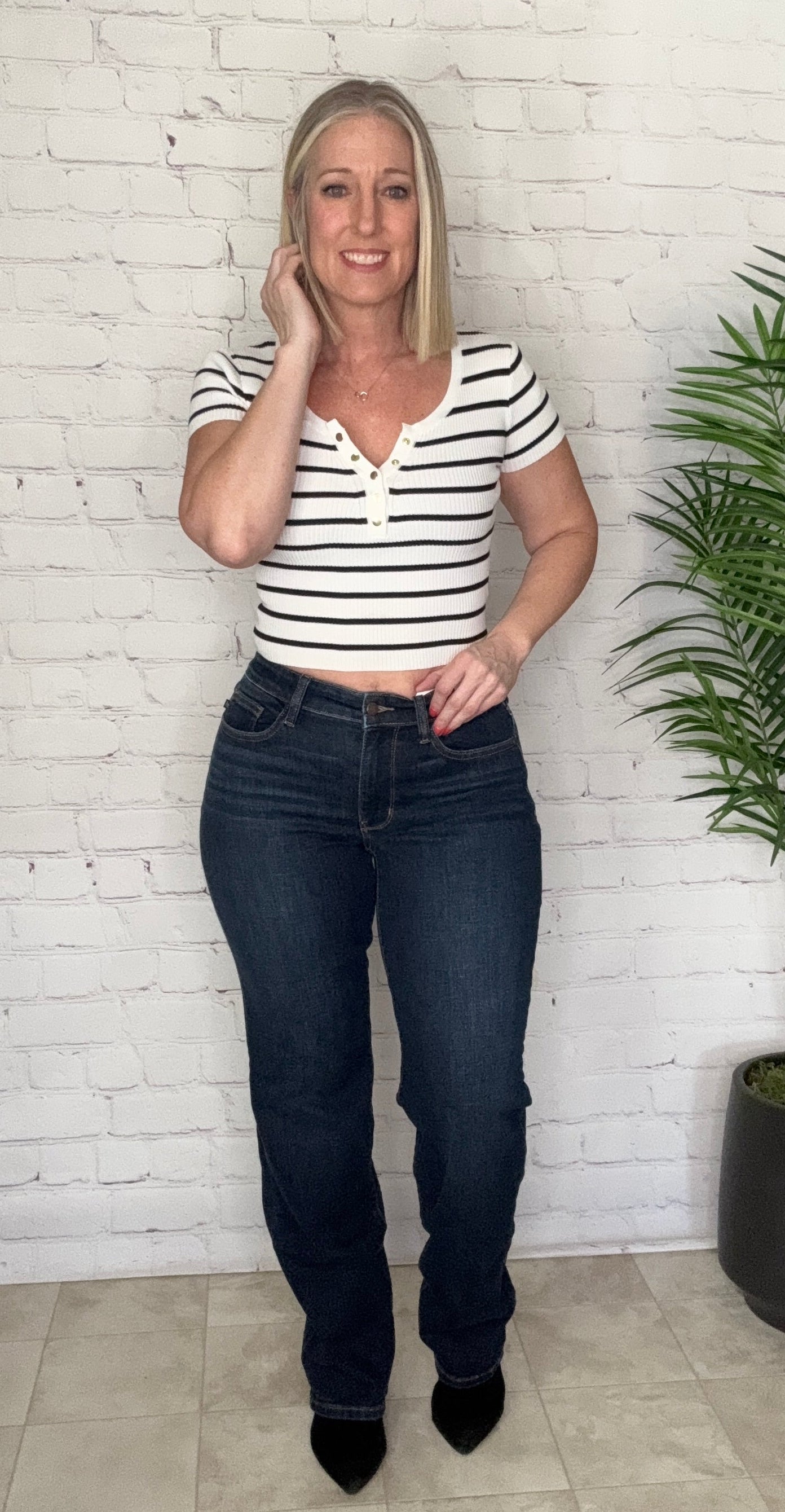 S/R/L Stunners Dark Wash Straight