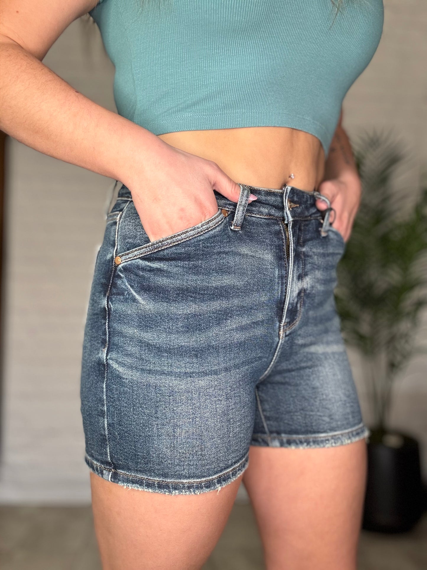 Judy Blue Cute Back Pocket Shorts