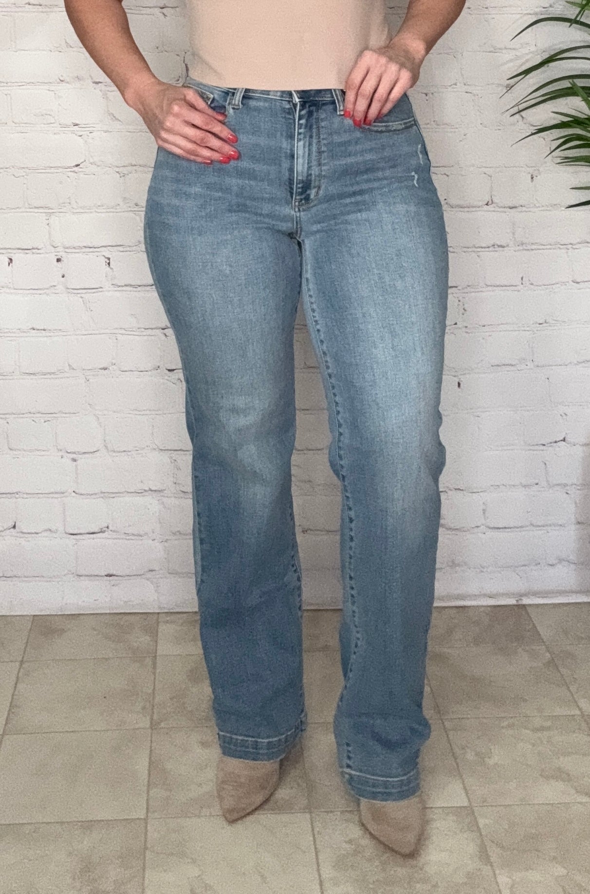 Judy Blue Hi Waist Trouser Straight Fit