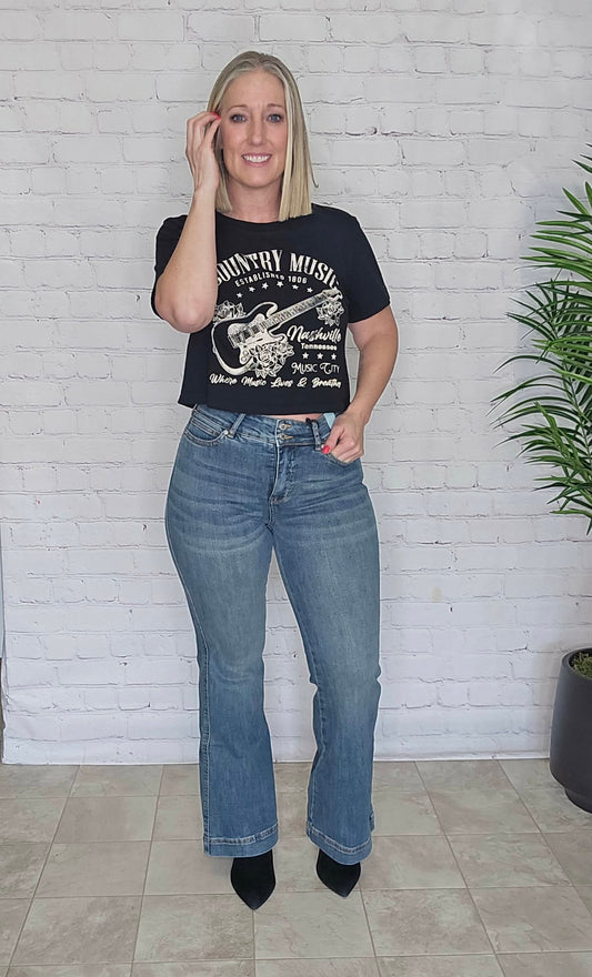 Judy Blue Petite Tummy Control Flare