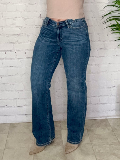 V Front Vintage Wash Straight