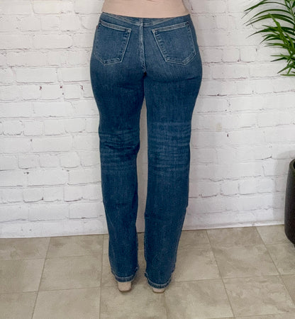V Front Vintage Wash Straight