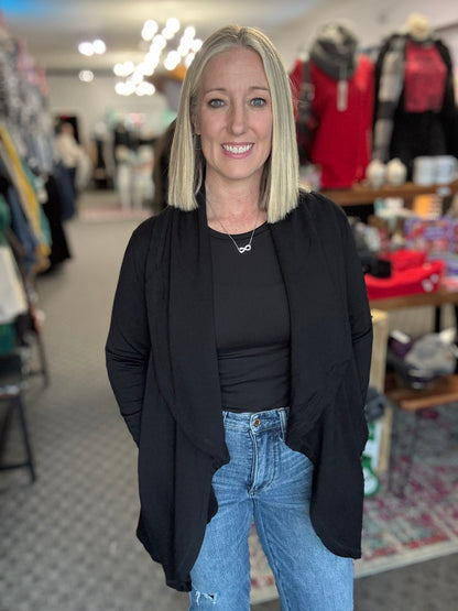 Fleece Lined Flowy Cardigan