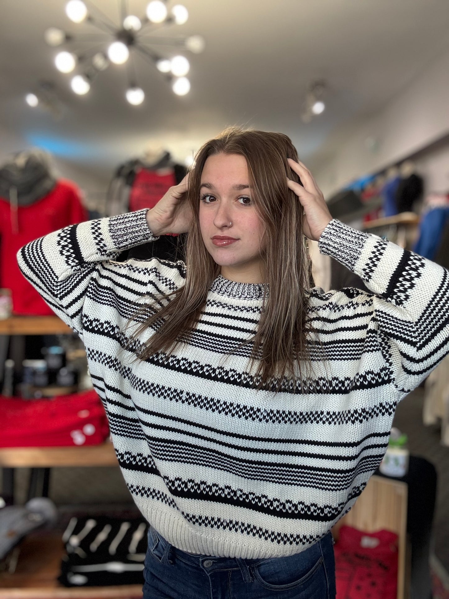 Vintage Striped Knit Sweater