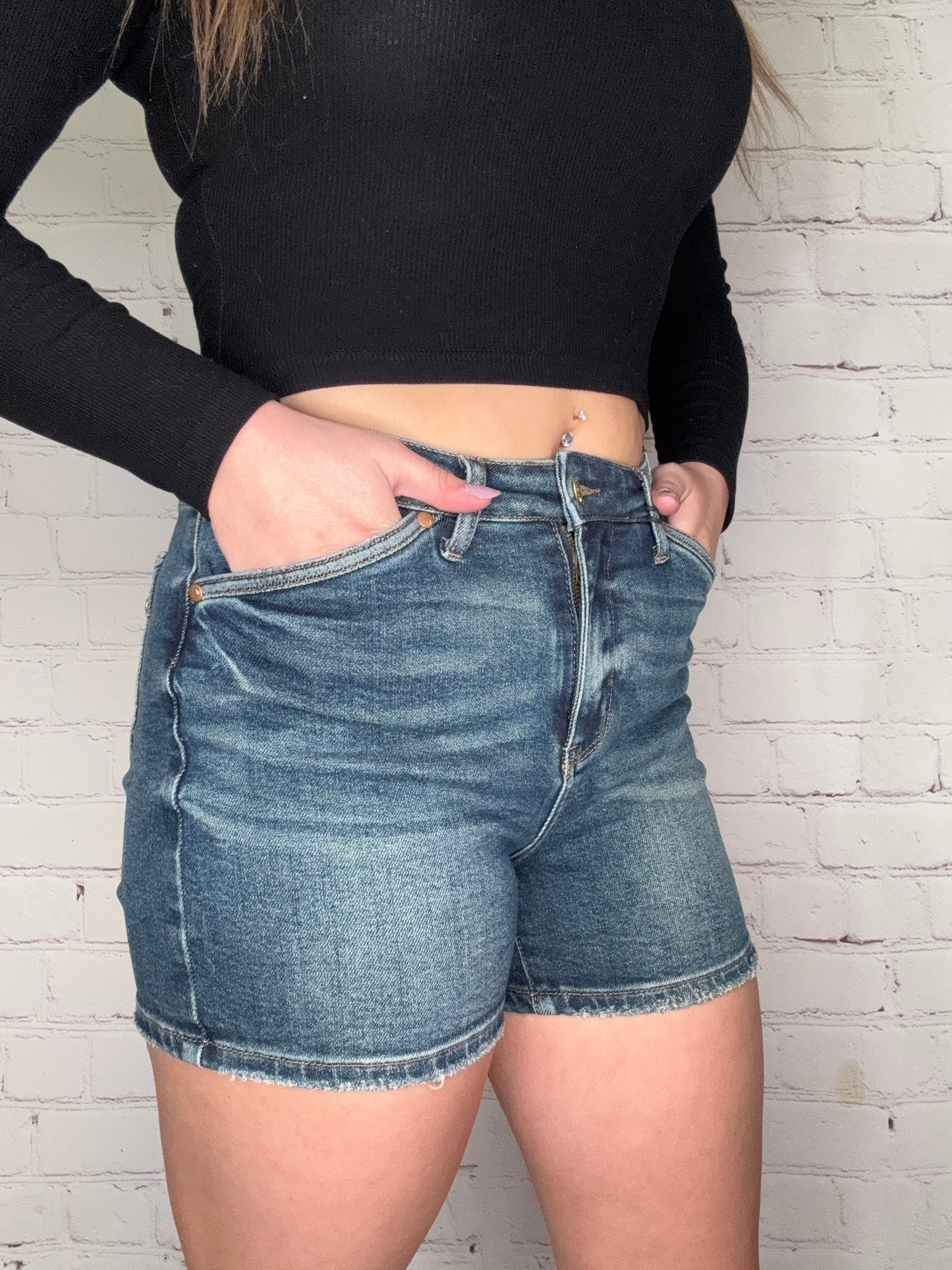 Judy Blue Cute Back Pocket Shorts