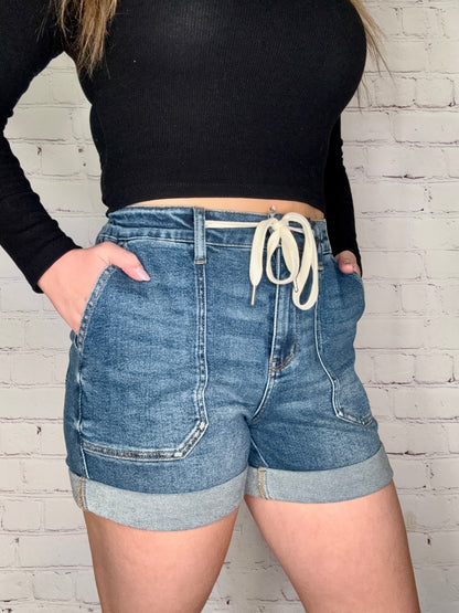 Judy Blue Cuffed Jogger Shorts