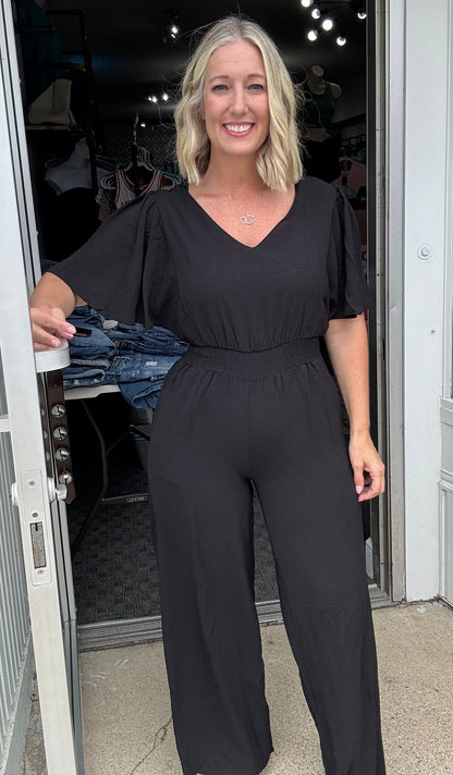 Stunning Wide Leg Jumpsuit W/Pockets